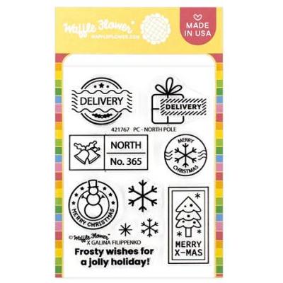 Waffle Flower Stempel - Postage Collage North Pole